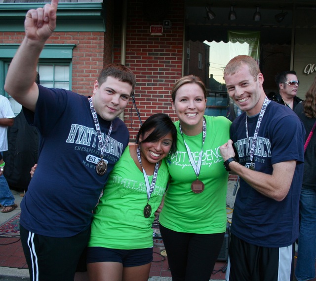 Team Hyatt, winners in the Main Street Mile Team Hyatt, winners in the Main Street Mile